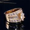 925 Sterling Silber Zirkonia Ring für Damen Großer Party Schmuck Jubiläum Mode Weibliche Luxus Accessoires