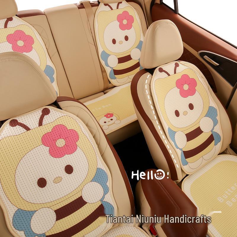 Cartoon Bee All-Season Car Seat Cushion for BYD Seagull, Seal, Qin L, Destroyer 05
