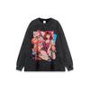 Japanese Animation Character Printing Oversize Trendy Brand Half Sleeve Old Washing T-shirt Couple Men and Women Tee Cross-border