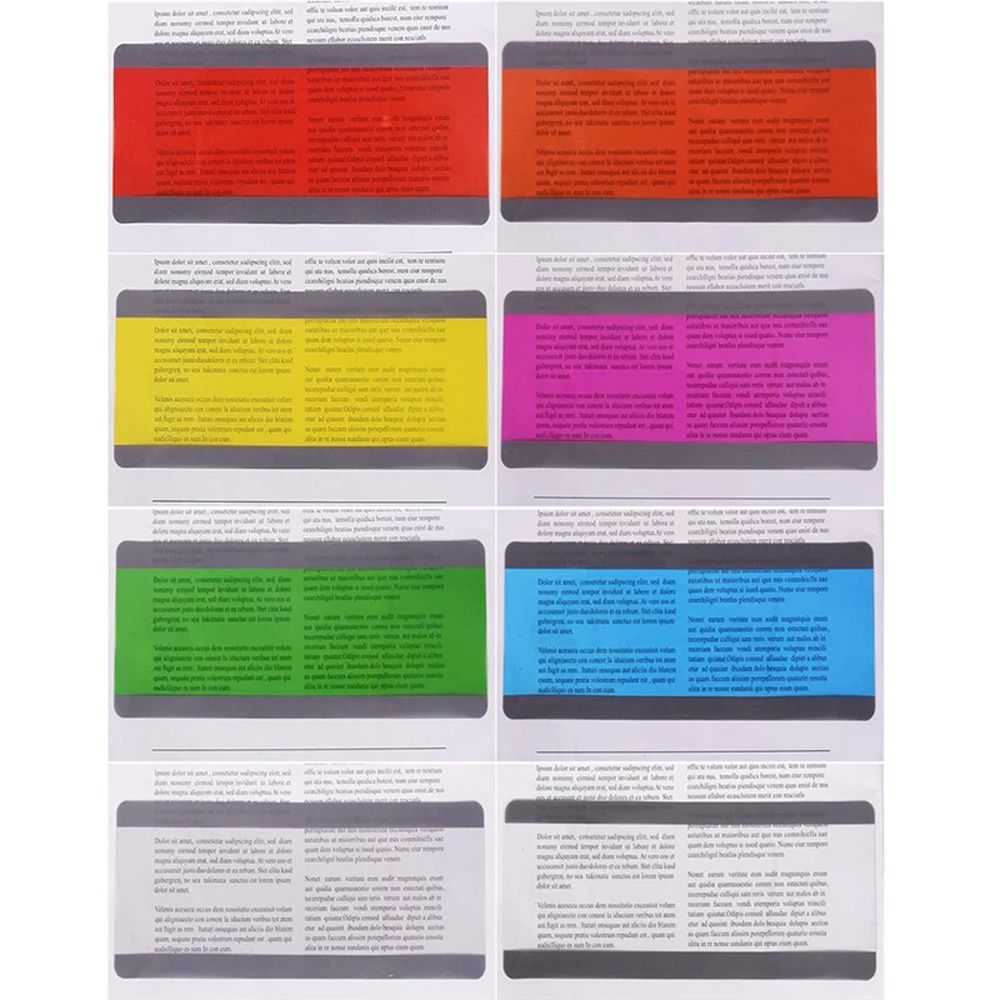 Transparent Reading Guide Strip Reading Bookmarks Highlight Bookmarks Reading Highlight Strips