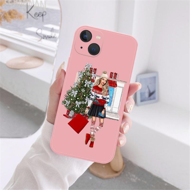 Christmas New Year Gifts Phone Case For iPhone 16 15 14 13 12 11 Pro Max Mini X XS SE4 7 8 Plus 16E Shockproof Non-Slip Cover