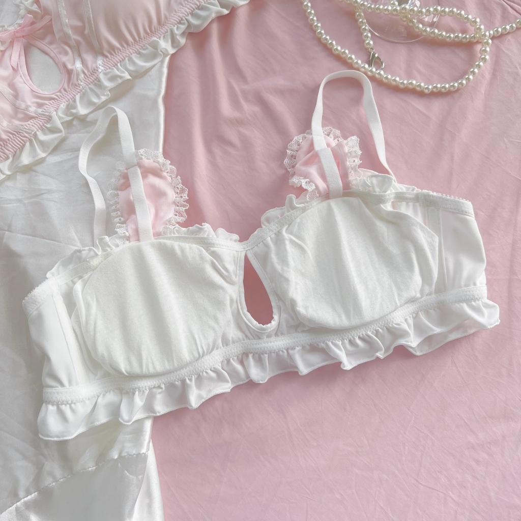 Girls Cute Bras Wireless Underwear Girls Bras Hollow Out Lingerie