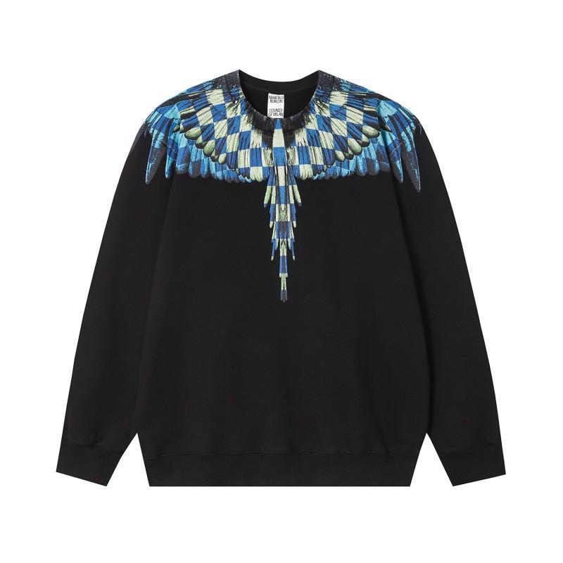 Sudadera MB Color Pluma Alas Fantasma Marcelo Marca de Moda Año de la Serpiente Relámpago Sudadera con Capucha para Pareja