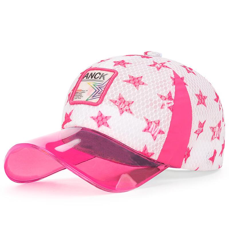 Children s Colorful Transparent Brim Baseball Mesh Sun Hat Adjustable
