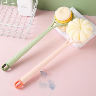 Long Handle Bath Brush Double Wash Brush Back Scrub Artifact Long Handle Soft Bristle Back Brush Nylon Double Side Massage Brush