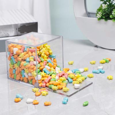 Klare Acrylboxen, kleine quadratische Würfelbehälter mit Deckel, Aufbewahrungsorganizer aus Kunststoff für Süßigkeiten, Pillen, kleinen Schmuck