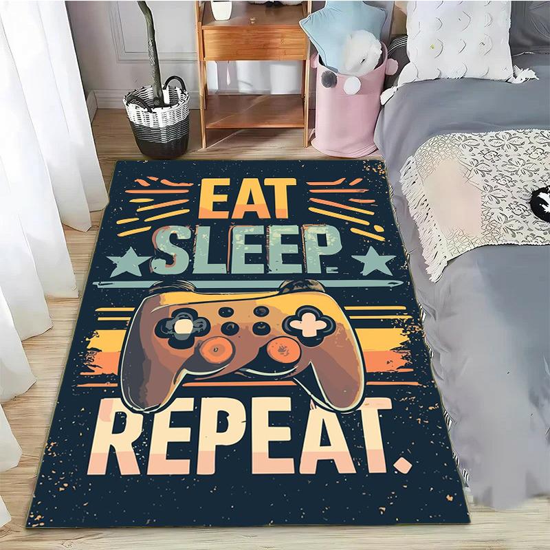 15 Size Gaming Rug for Boys Room Gamer Rug with Controller Design Carpet for Game Room Bedroom Decor Non-slip Machine Washab Mat