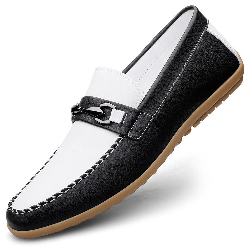 Fashion Stylish Summer Driving Flats Elegantes Men's Casual Shoes Slip on Shoes Ashion Outdoor Lazy Loafers Genuine Leather Mens Shoes