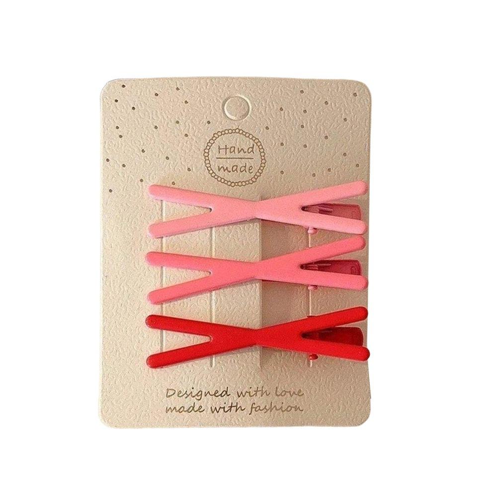 3Pc/Set Cross Hair Clips Geometry Duck Beak Clip Fashion Bang Clip  Hair Styling
