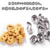 36-Piece Set of No-Brand Cookie Cutter, Alphabet, Number, and Symbol Cookie Cutter, Stainless Steel, for Kitchen, Lunch Boxes, Ornaments, and Baking,