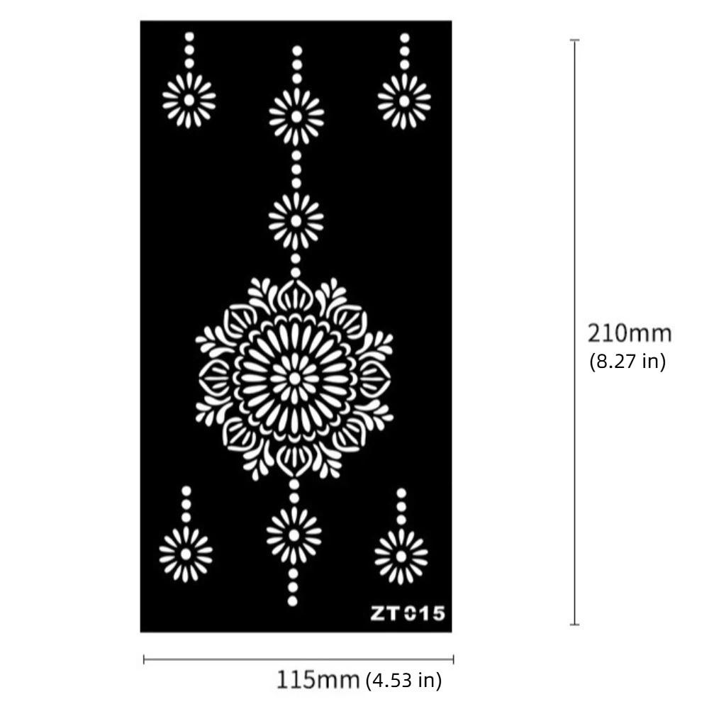 Personalized India Temporary Tattoo Ethnic Style Black Tattoo Decals Arm Foot Tattoos  Women Lady