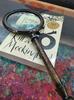Brass Manifer Magnifying Glass with Leather Storage Case, Handmade Magnifying Lance, Classic Look