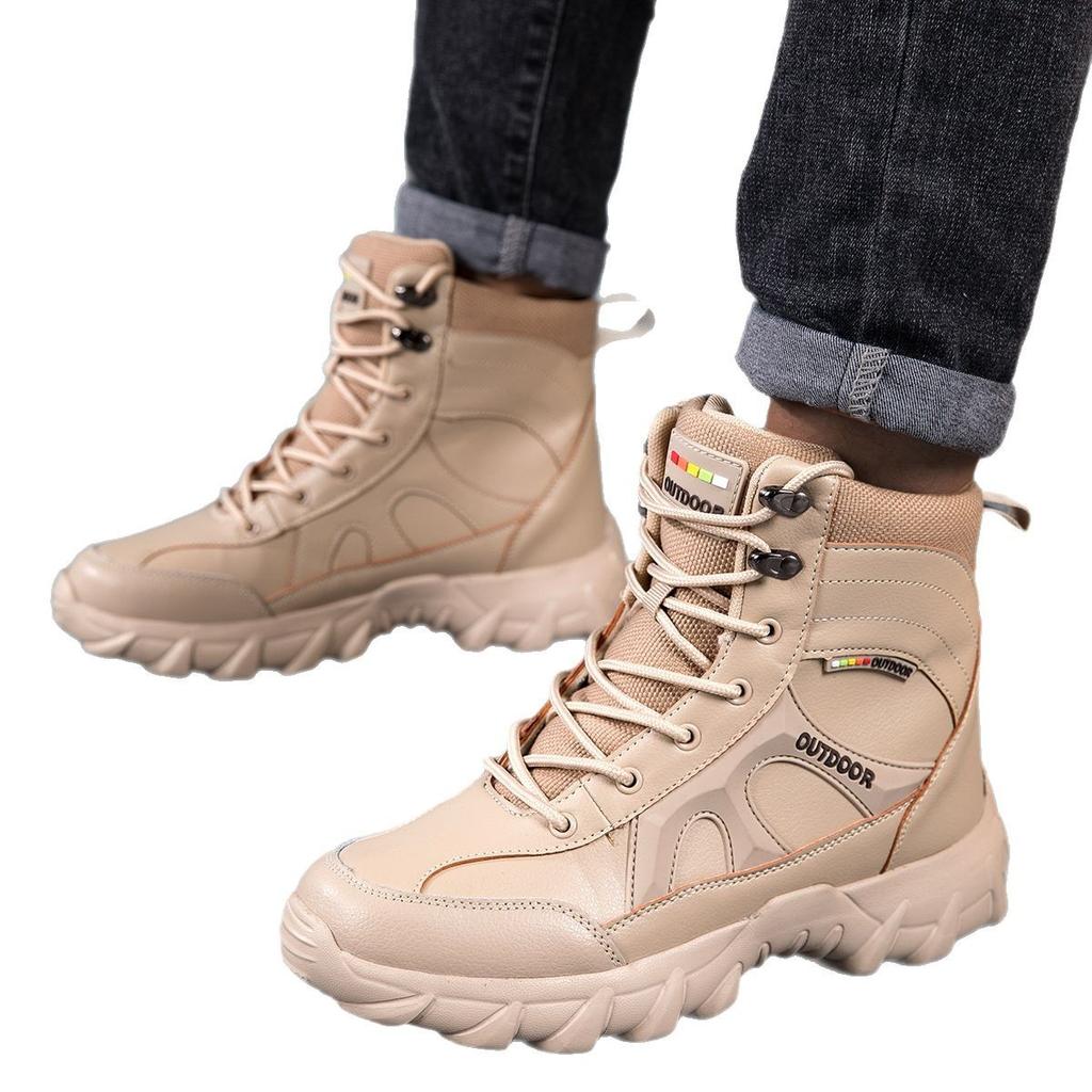 New couple outdoor mountaineering boots women's thick-soled wear-resistant shoes military boots outdoor combat boots