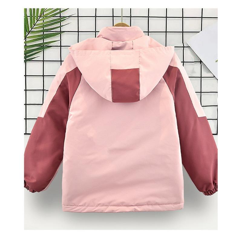 Mädchen Abnehmbares Verdicktes Drei-in-Eins Zweiteiliges Set Winter Warme Outdoorjacke