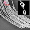 Wholesale 1PC 22 Inches Fine Real Pure 925 Sterling Silver Unisex Jewelry Necklace Chains With Lobster Clasps