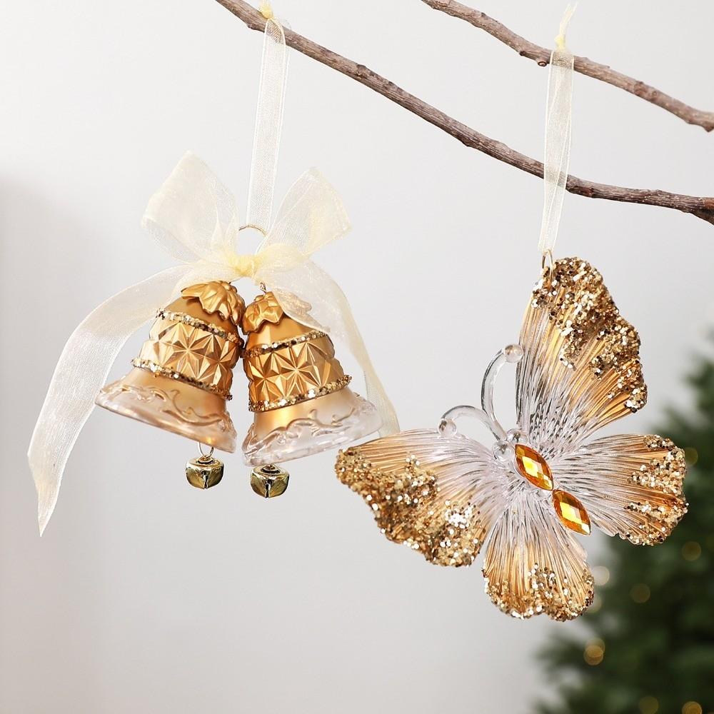 Crystal Prism Christmas Snowflake Pendant Gradient Ice Pillar Wreath Elk Deer Ornaments Wedding