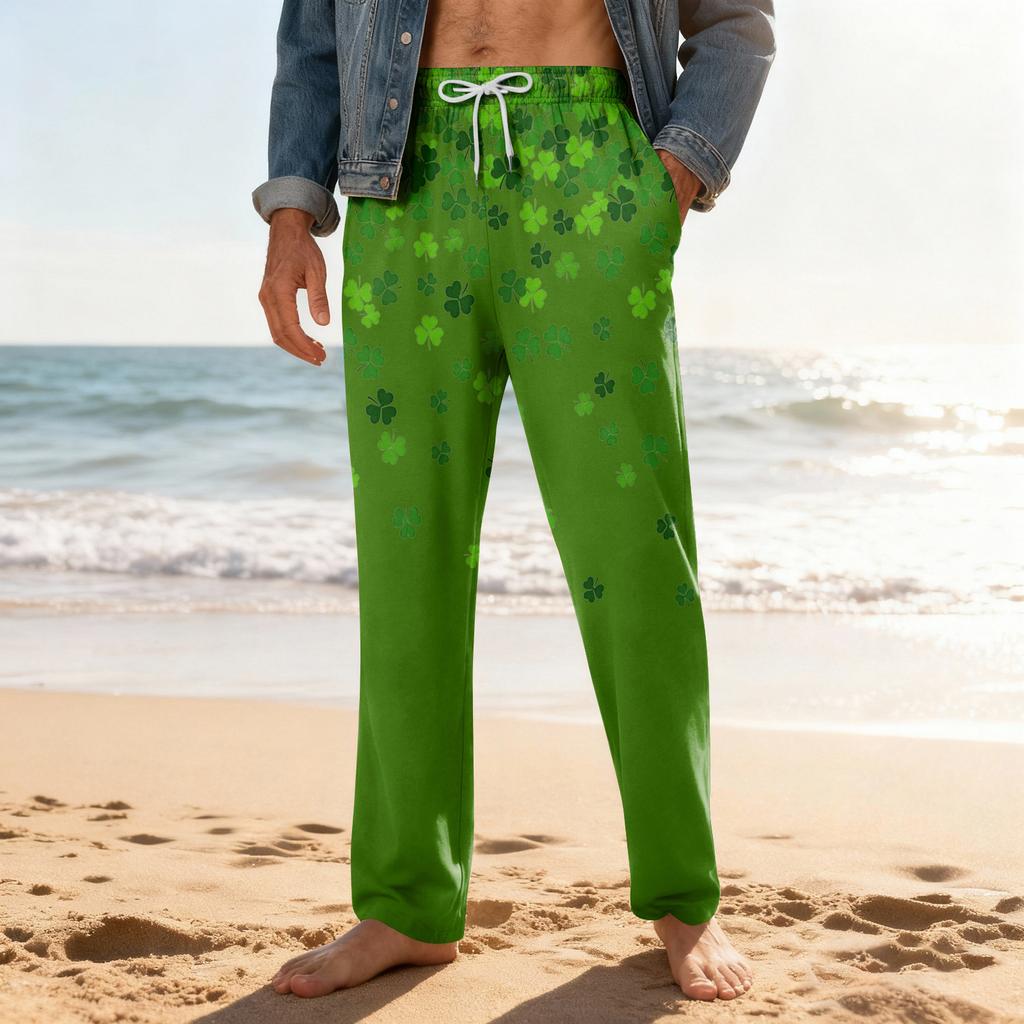 Men's Home Soft Pajama Pants Drawstring With Pockets Casual Sports Pants