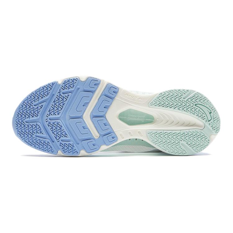 Anta Kids  Wind Chaser Breathable Shock Absorbing Durable Low Top Running Shoes Kids running shoes White Blue Green A322425577-1