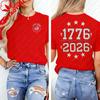 Embroidered America Anniversary Shirt US 250 Years Sweatshirt We The People Independence Day Patriotic Tee with USA Flag
