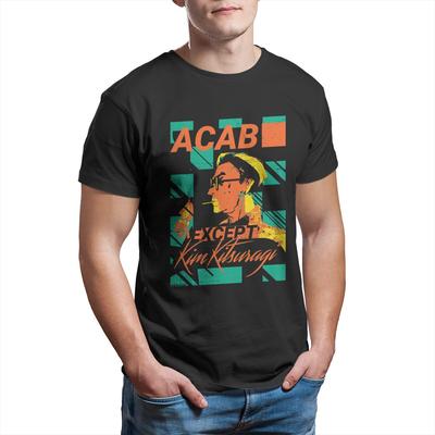 Lata 80. vintage gra wideo ACAB Oprócz Kim Kitsuragi Disco Elysium anime Koszulki dla mężczyzn Bawełniane Topy Zabawny Pomysł na Prezent Koszulki
