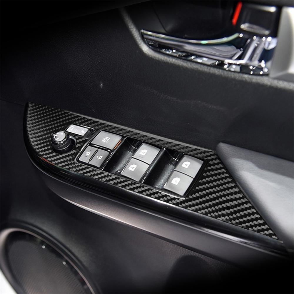 4pcs RHD Window Lift Switch Panel Decoration Cover Trim Sticker for Toyota Hilux