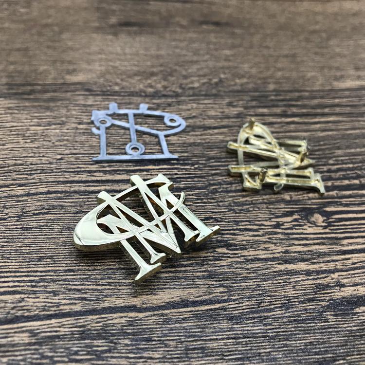 

Высококачественные изысканные полые джинсы своими руками с английскими буквами, металлические знаки, аксессуары для багажа, одежды, декоративные изделия из кожи