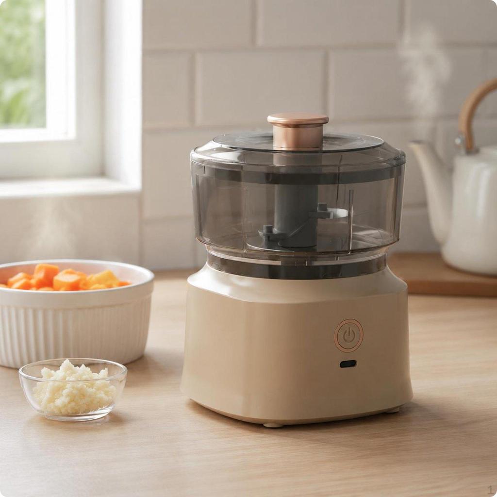 Mini Chopper Multifunctional Puree Blender Maker Cordless Electric Meat for Parents, Infants Green