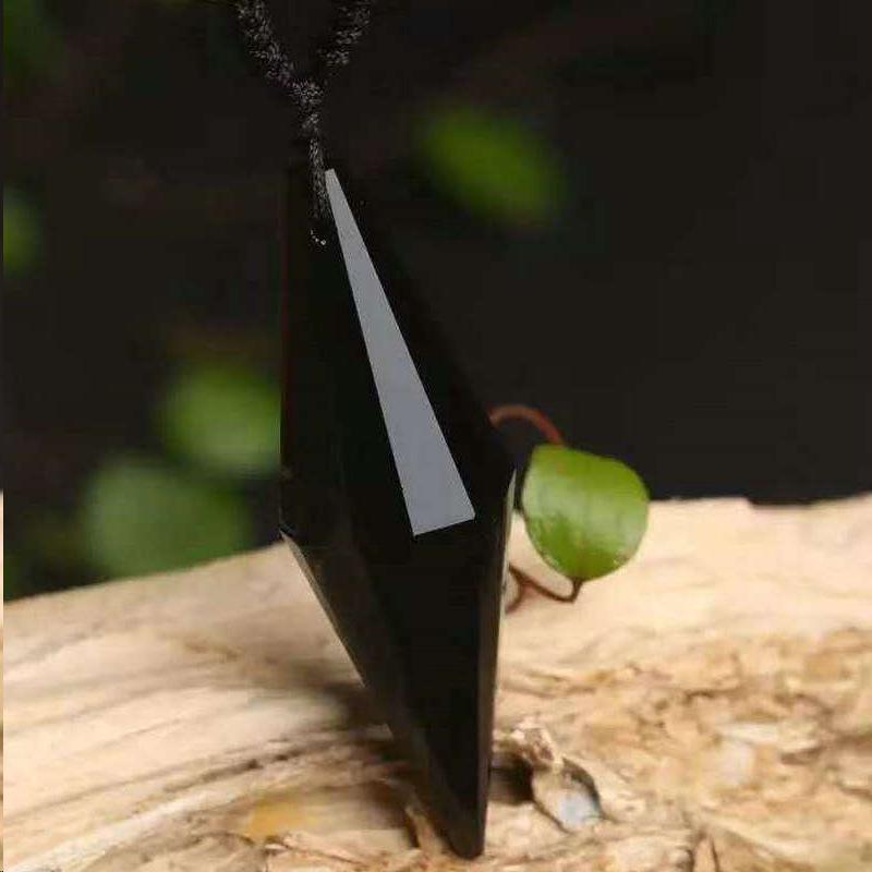 Natural Crystal Pendant with Smoky Quartz, Amethyst, Brown Quartz, Obsidian, Tiger's Eye, and White Crystal
