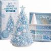 DIY Pearl Bead Christmas Tree Craft Kit 1 Set Mini Lightweight Tabletop Xmas Ornament for Travel Holiday Decor