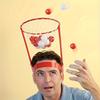 Headband Basketball Party Game Suitable for Parent-Youngsters Competition Adjustable Basketball Net Headband 20 Random Color Balls Two-person Game