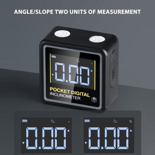 Mini Magnetic Digital Angle Finder, 4x90 Level Box Protractor Inclinometer, Backlight Level Gauge Measuring Tool for Woodworking and Construction Saw