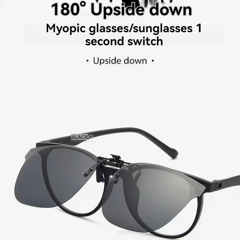 Clip On Sunglasse Flip Up Glasses Gradient Polarized Photochromic Sunglasses UV400 Goggles Sunglasses Night Vison Goggles