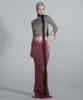 Sculpter Sequin Maxi Wool Skirt Fuchsia