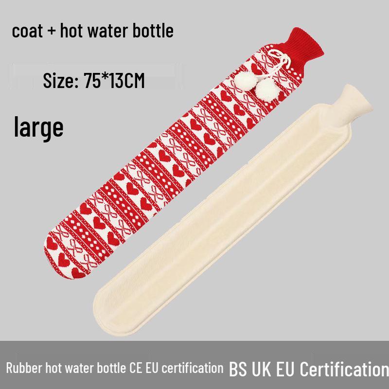 Old-Fashioned Rubber Hot Water Bottle for Stomach Warming