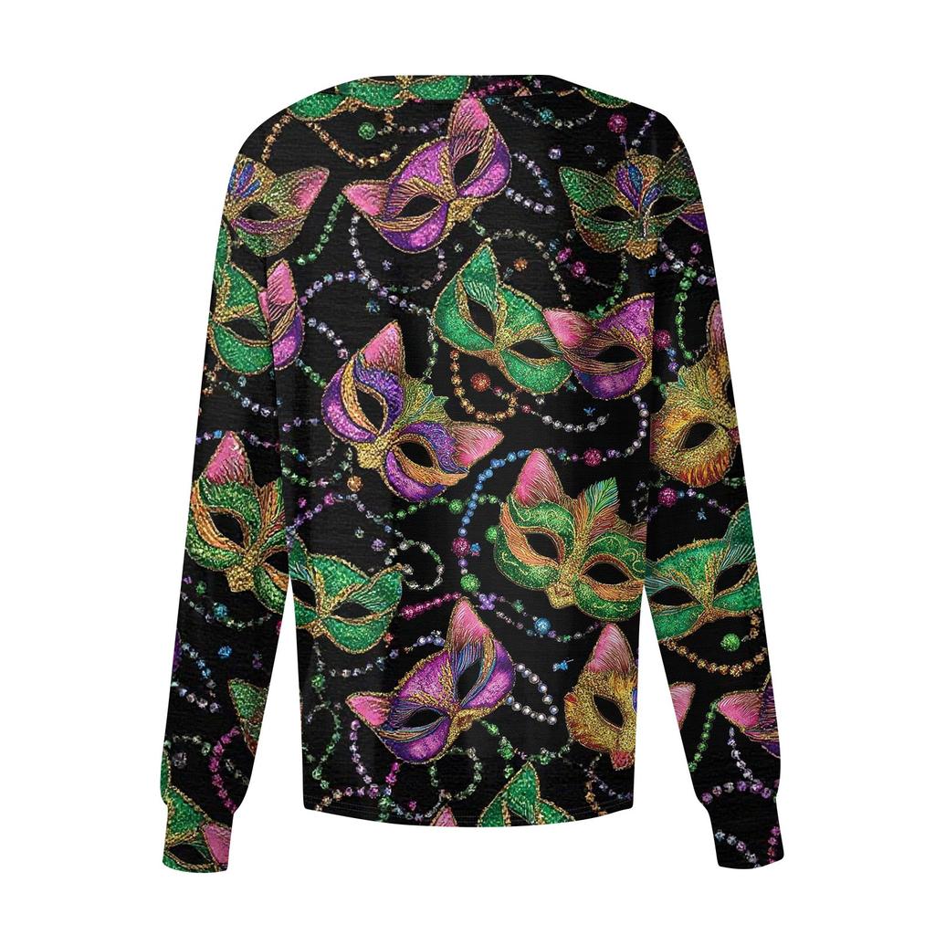 Women's Casual Long-sleeved Single-breasted Printed Protective Clothing Cardigan Top