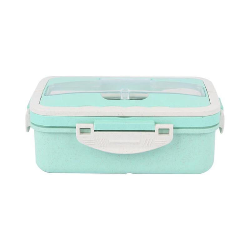 ZISIZ Large Divided Lunch Box with Fork & Spoon