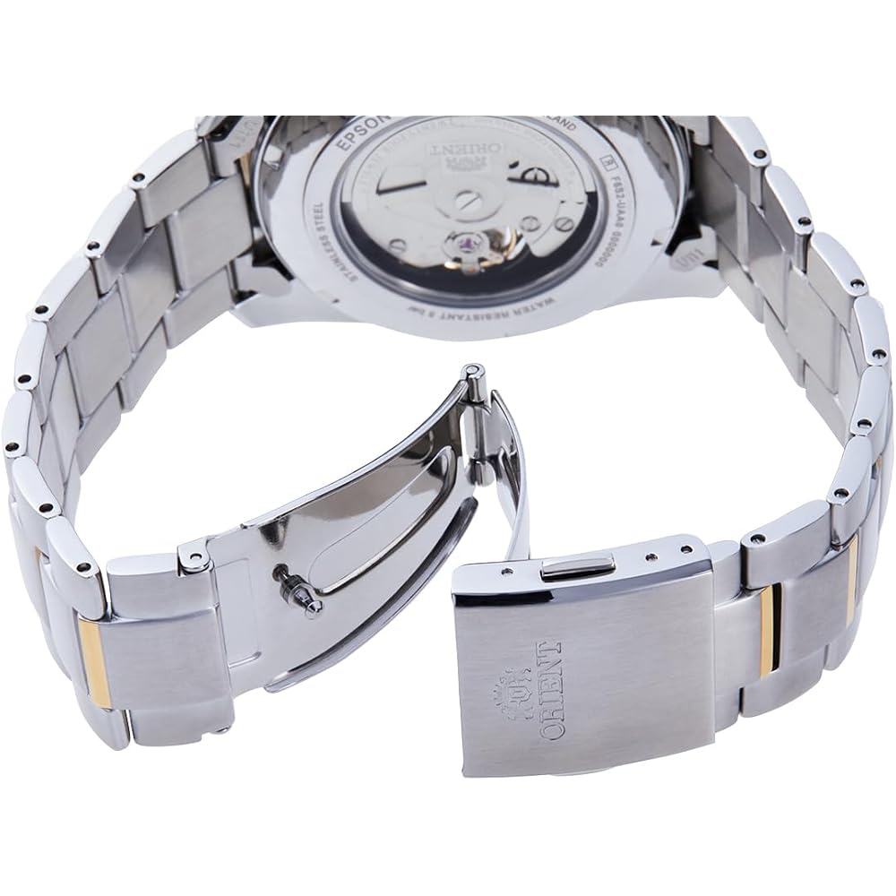 Orologio Automatico Semi-Scheletrato da Uomo Orient RN-AR0006S con Design Open Heart, Oro Bianco e Garanzia del Produttore Nazionale