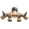 1set Splitter Connector 3/4 Inch 4-way For Garden Hoses
