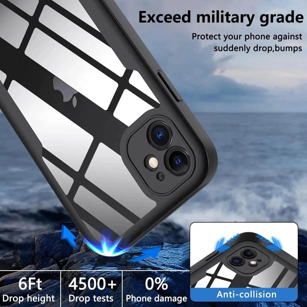 360 Full Body Front+Back Clear Case For iPhone 16 15 14 Pro Max 13 11 12 Pro 16E XS Max  XR 7 8 Plus SE Bumper Shockproof Cover