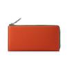 COGURE Long Genuine Smartphone YKK Includes Orange Wallet, L-Shaped Wallet, Leather, Size, Slim, Zipper, Box, COPZ-LF,