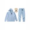 Set Cardigan con Cappuccio Ricamato Unisex + Pantaloni - Stile Casual Primavera/Autunno