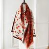 Sweet and cute cherries! Imitation cashmere scarf women's winter women's versatile long shawl scarf warm dual-purpose