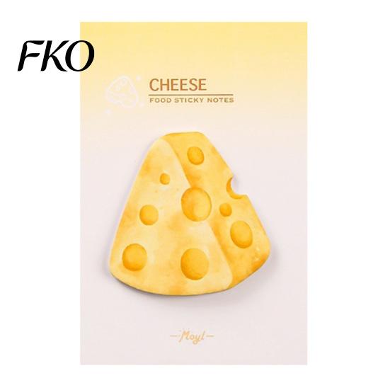 Clear Print Stick Notes Note Pads, Funny Toast Bread Cookie Cheese Design Cute Notepad, 30 Unique Sheets/Pad Self Memo Pad for Home Office Notebook