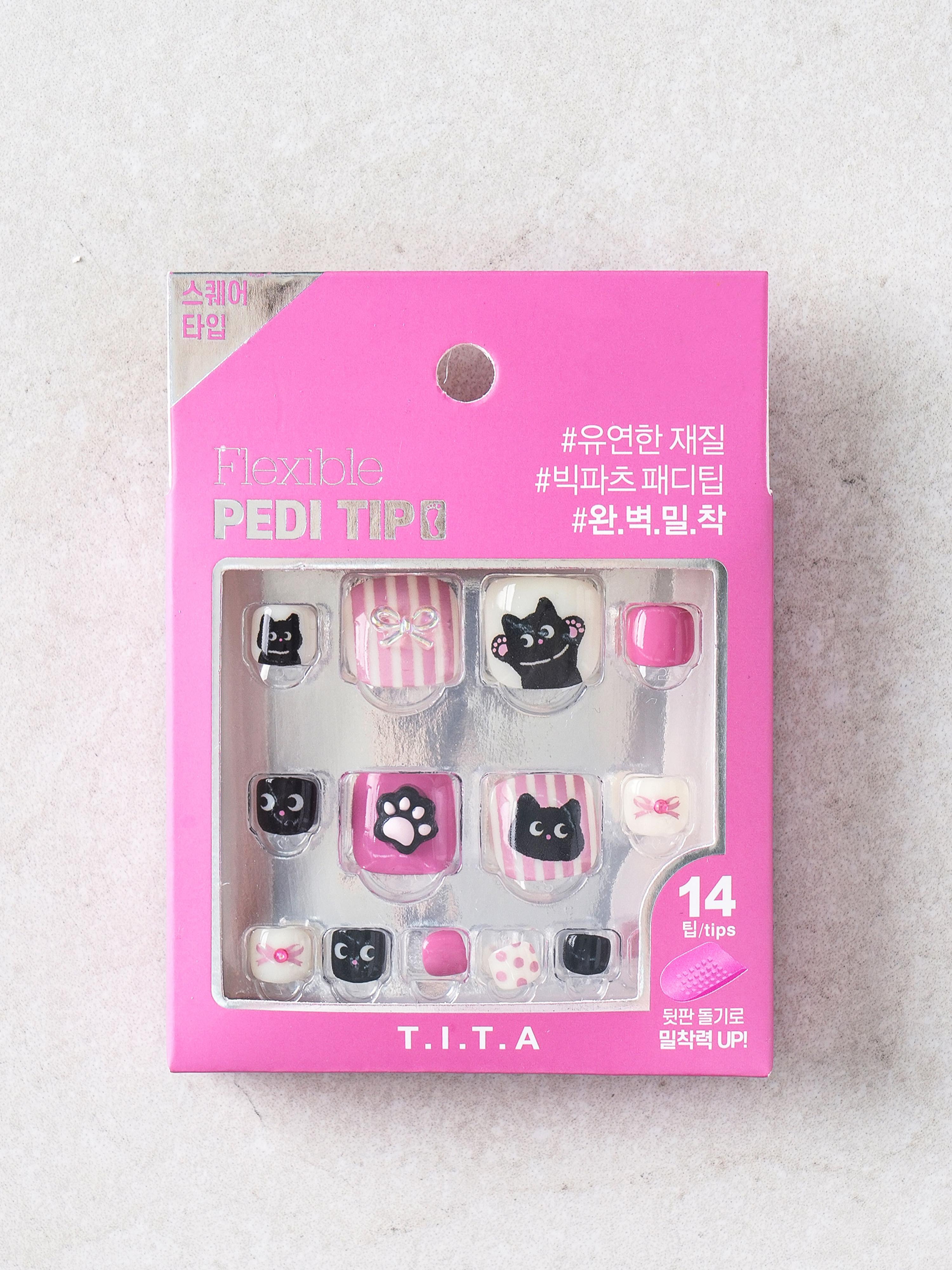 Tita Pink Press-On Pedi Toe Nail Tips (14 Count) 1ea