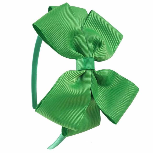 20 Solid Color Bows Hairbands Wide Large Bownot Ribbon Hair Hoop Bands For Baby Girls Kids Children's Hair Accessories Hairbands