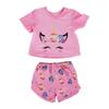 Doll Clothes Pink Skirt Flamingo Bkini,Bunny Hairpin,Shoes For 18Inch American Toy&43cm Baby Doll Accessories Birthday Gift