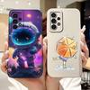 For Samsung Galaxy A72 4G 5G Case Fashion Cartoon Print Soft Silicone Cover For Samsung A72 SM-A725F 6.7" Astronaut Phone Case