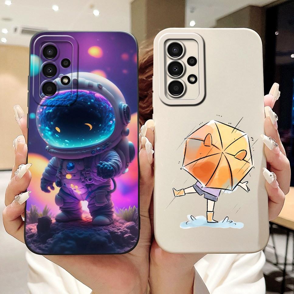 For Samsung Galaxy A72 4G 5G Case Fashion Cartoon Print Soft Silicone Cover For Samsung A72 SM-A725F 6.7" Astronaut Phone Case
