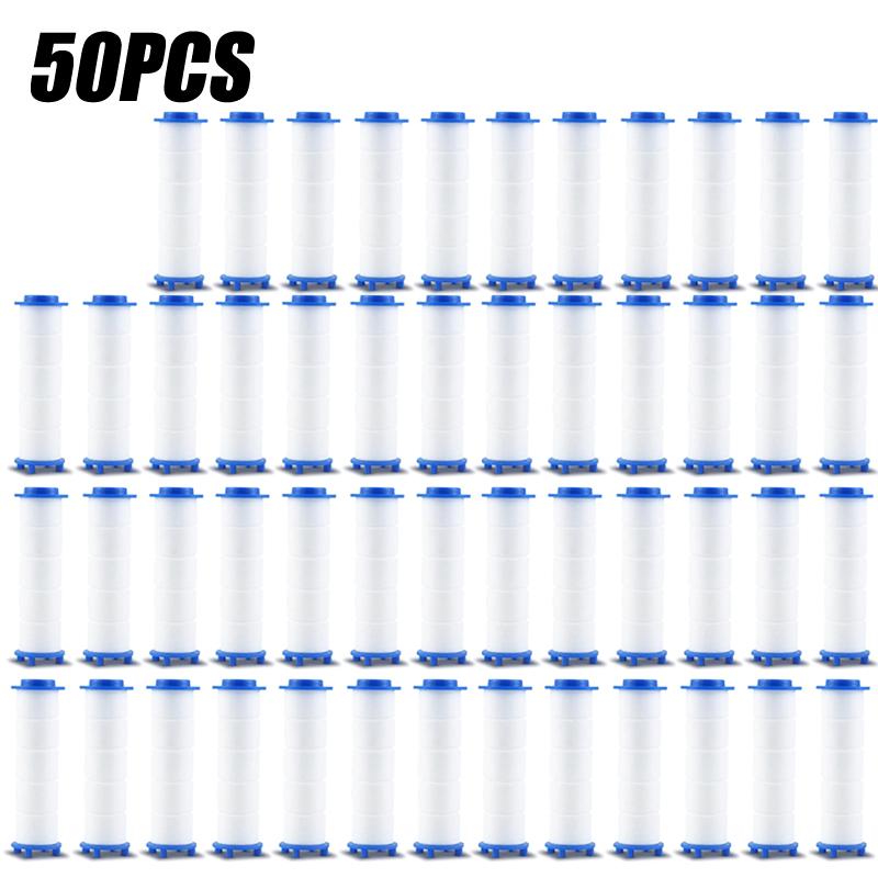 50KS Náhradní filtr sprchové hlavice Sprchová hlavice Odstraňuje Chlór/Fluorid/Tvrdou vodu/Vodní kámen Hygienické Koupelnové Doplňky