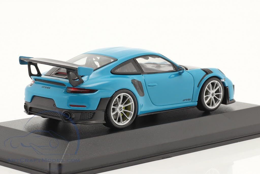 Minichamps 1/43 Scale Porsche 911 (991 II) GT2 RS 2018 (Miami Blue with Silver Wheels) [Imported]